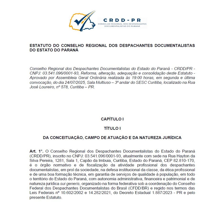 ESTATUTO CRDD/PR 2026